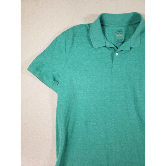 St John's Bay Polo Mens XL X-Large Green Performance Stretch Short Sleeve Shirt - Picture 2 of 6